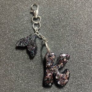 Resin letter “K” keychain $12